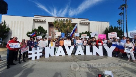Митинг в Лос-Анджелесе в поддержку Навального