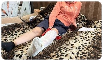Александра Лебедева. Ранение в ногу