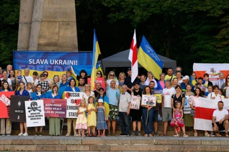 Митинг в Вильнюсе в поддержку Украины