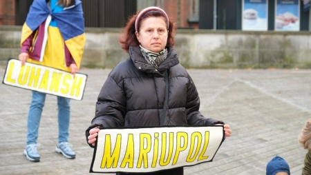 Митинг в поддержку Украины в Орхусе. Дания.