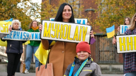 Митинг в поддержку Украины в Орхусе