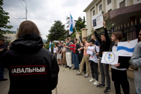 Митинг в поддержку политзаключенных. Тбилиси.