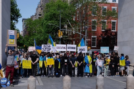 Митинг в Нью-Йорке в поддержку Украины